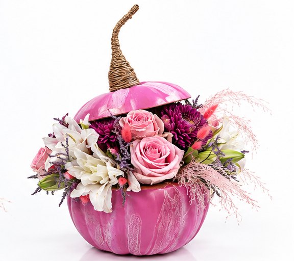 Glossy pink pumpkin