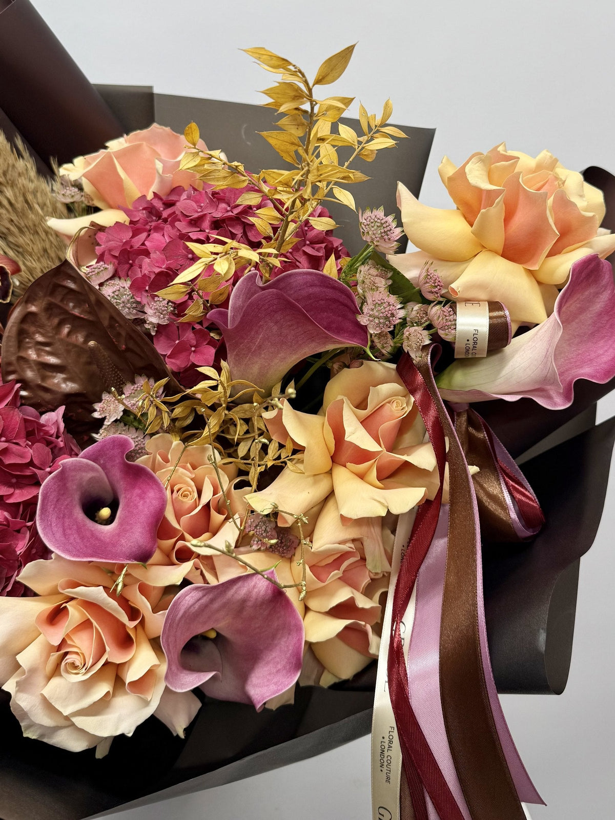 Orchid Rush autumn bouquet by Grace Floral London