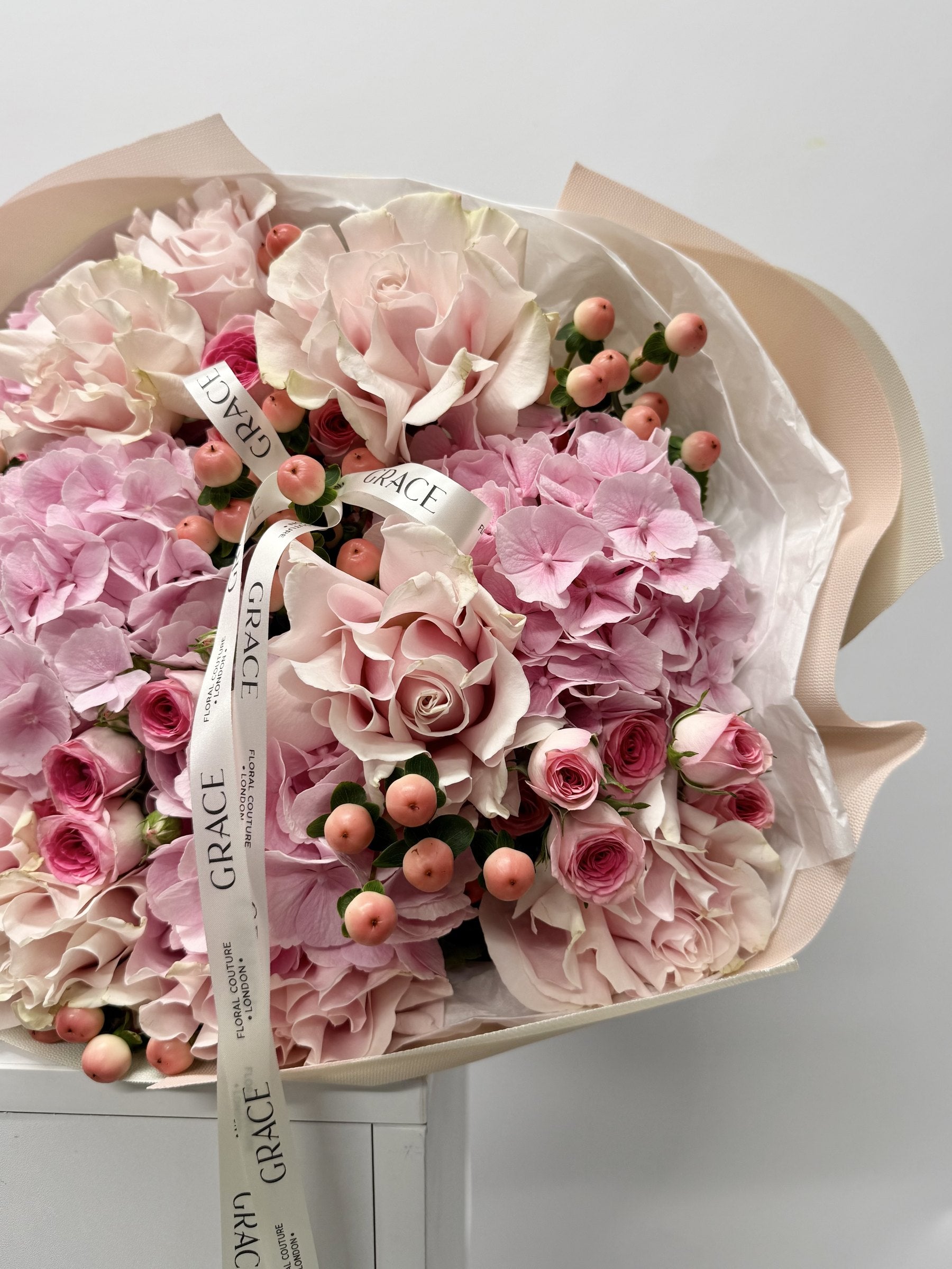 Rose Blush autumn bouquet by Grace Floral London