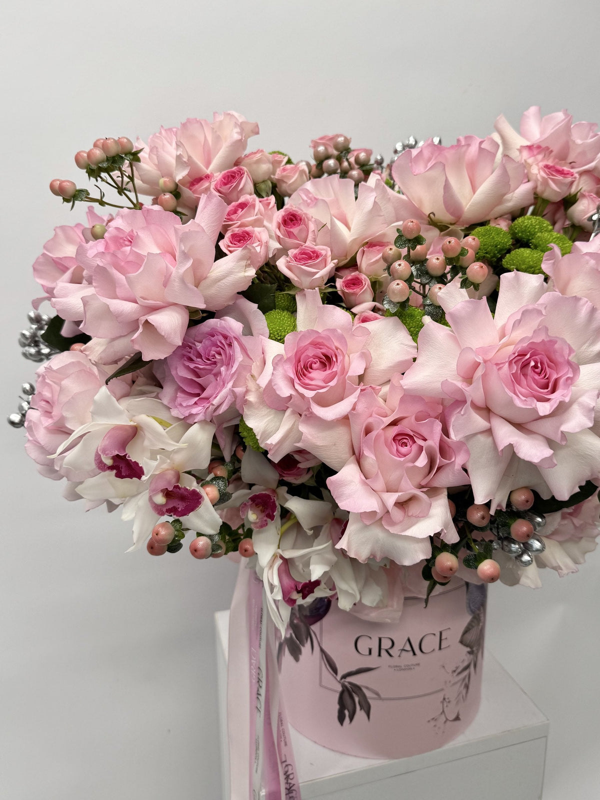 Silver Rose Couture autumn bouquet by Grace Floral London