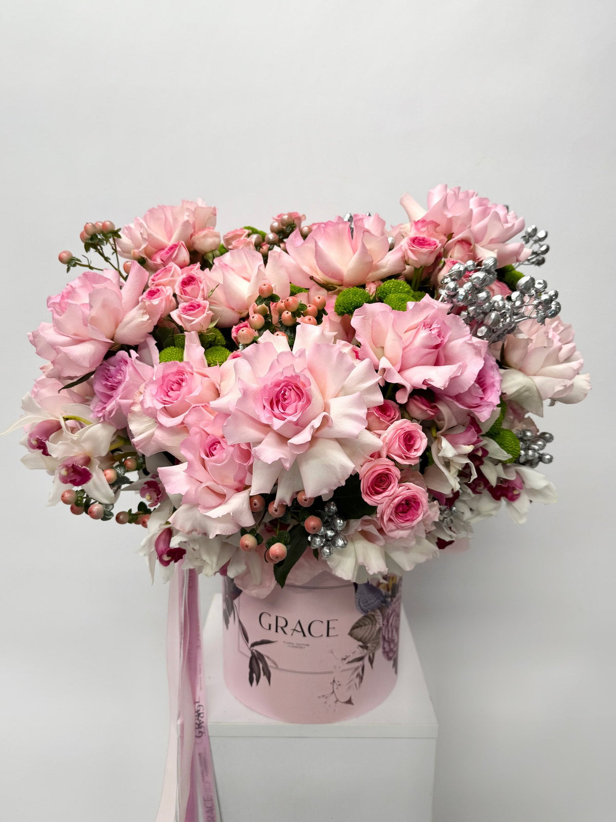 Silver Rose Couture autumn bouquet by Grace Floral London
