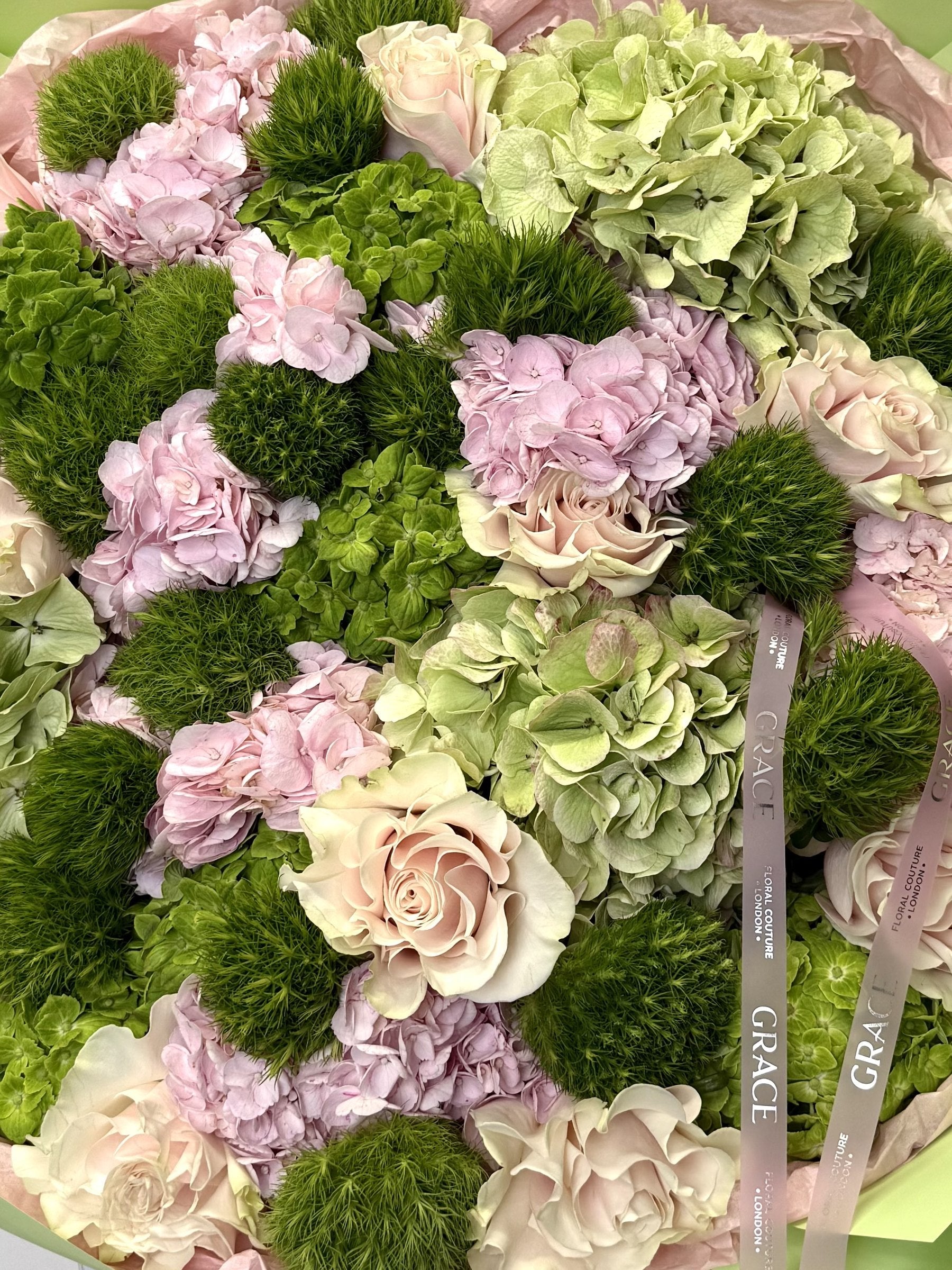 Verdant Rosee autumn bouquet by Grace Floral London