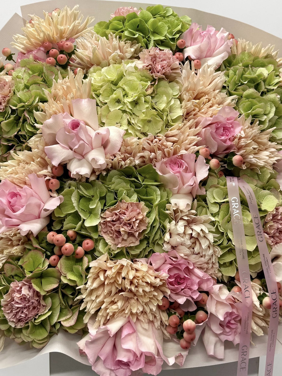 Blush Garden autumn bouquet by Grace Floral London