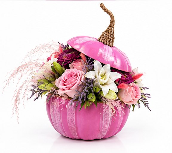Glossy pink pumpkin