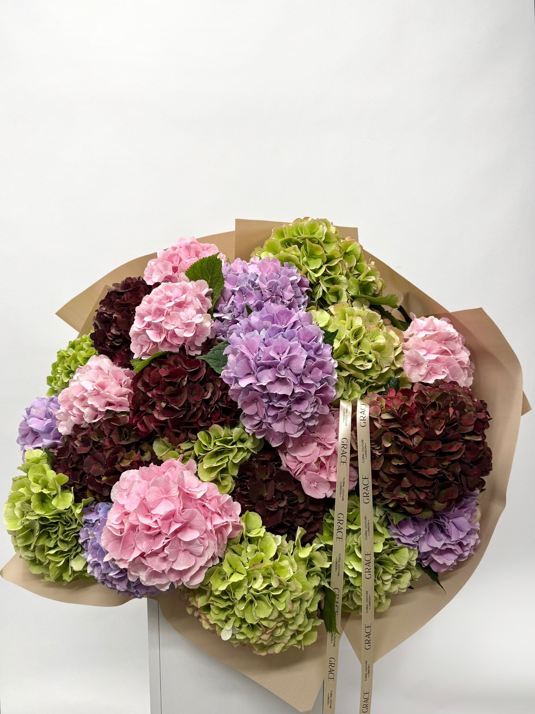 Hydrangea Palette autumn bouquet by Grace Floral London