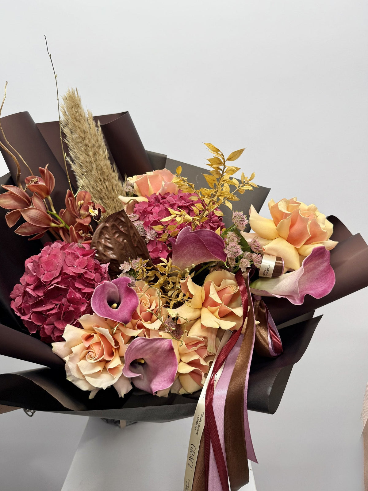 Orchid Rush autumn bouquet by Grace Floral London