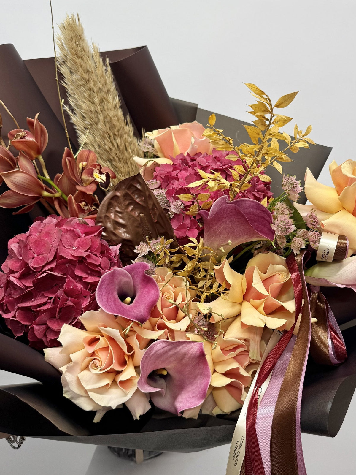 Orchid Rush autumn bouquet by Grace Floral London