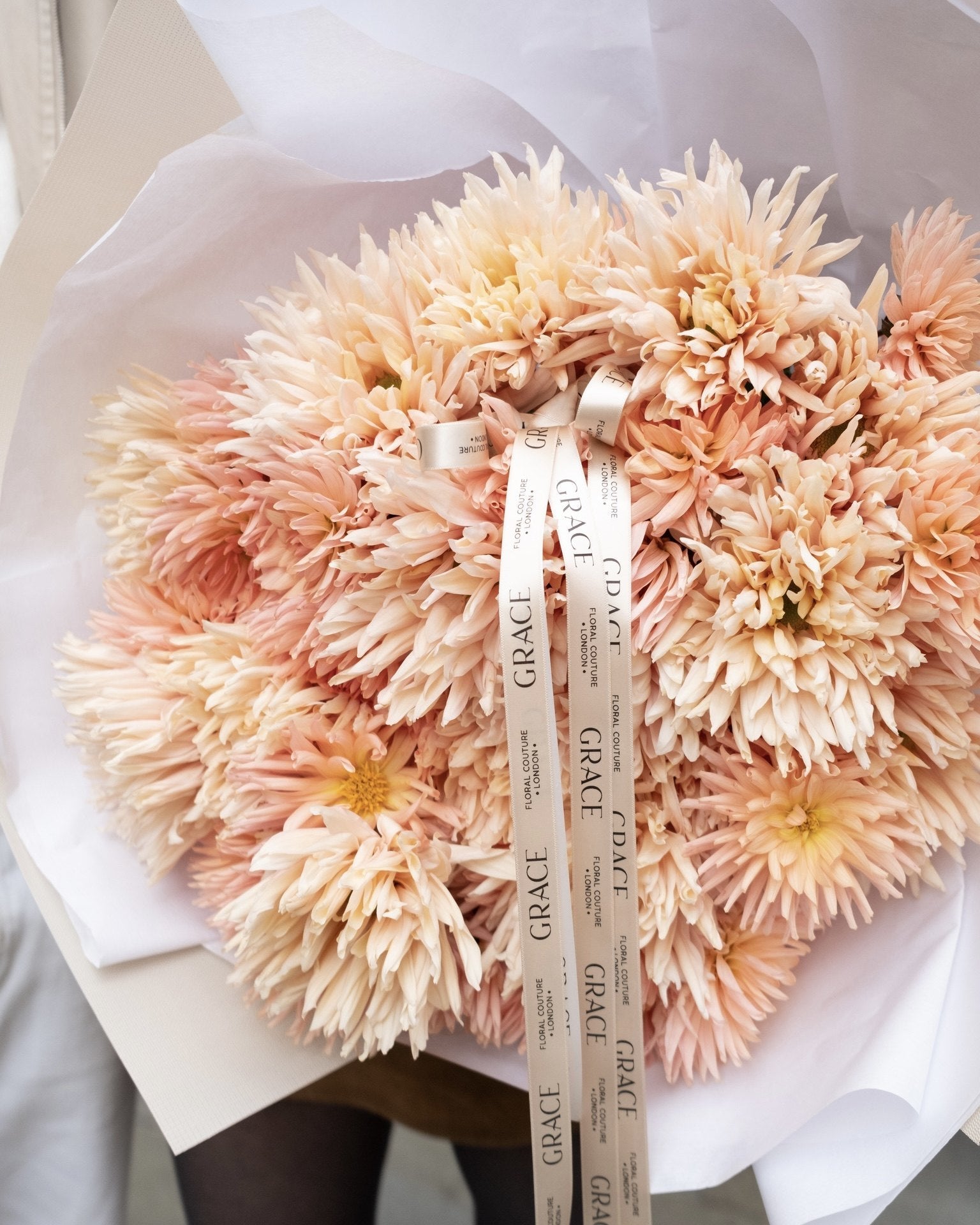 Peach Whisper autumn bouquet by Grace Floral London