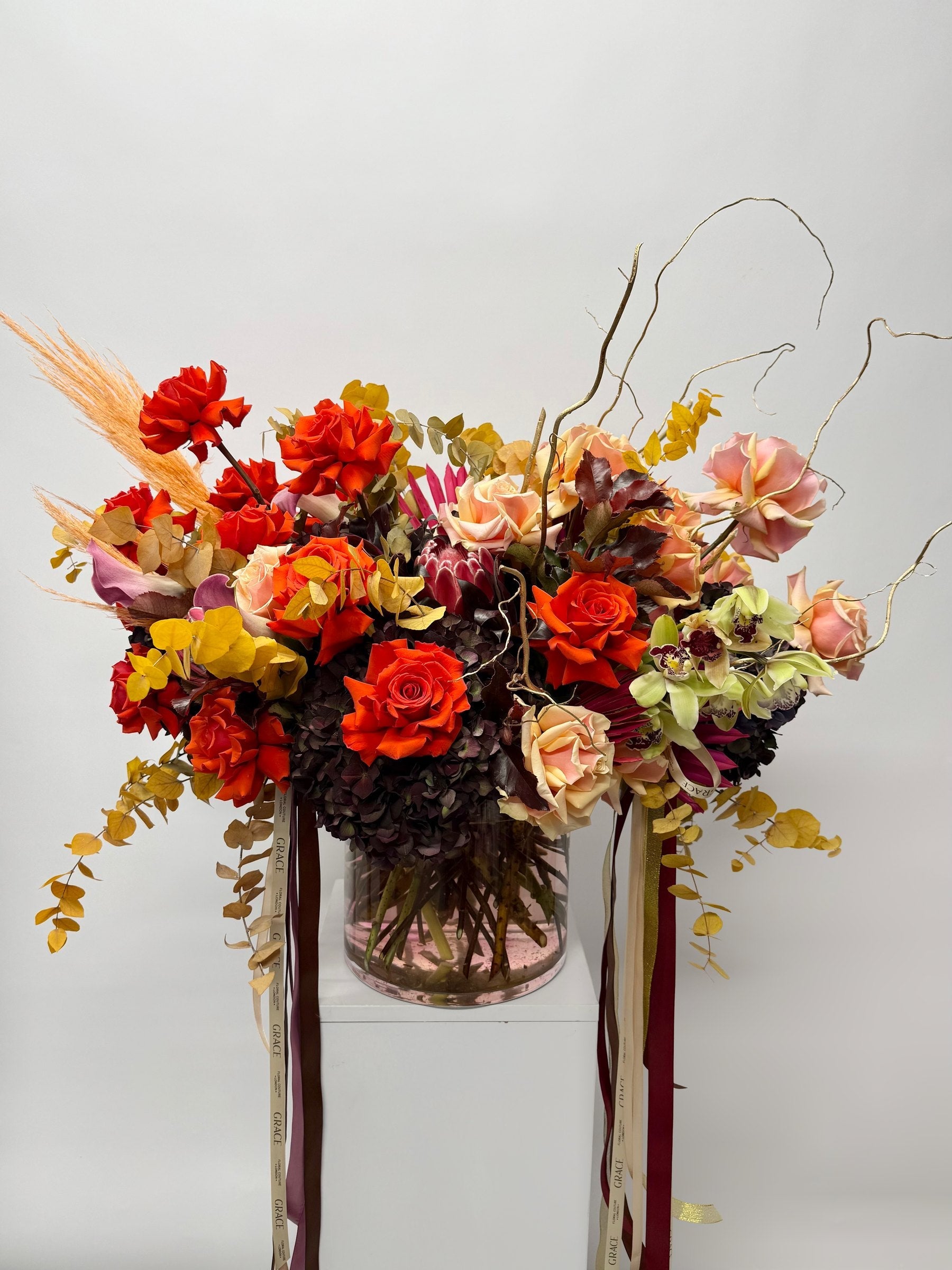 Rouge Grandeur autumn bouquet by Grace Floral London