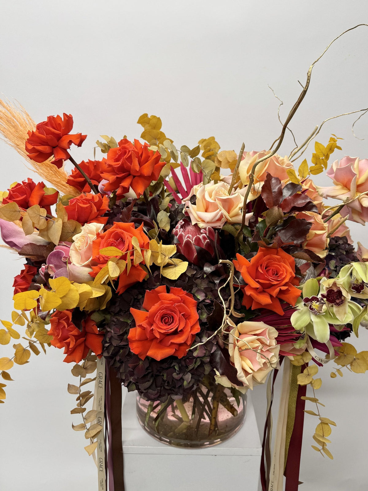 Rouge Grandeur autumn bouquet by Grace Floral London