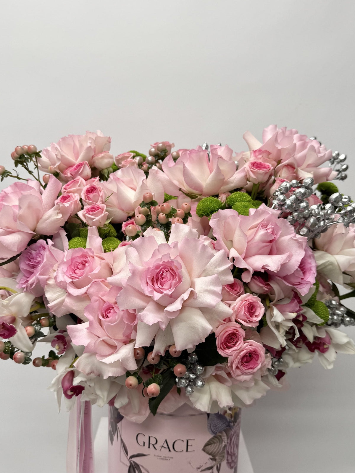 Silver Rose Couture autumn bouquet by Grace Floral London