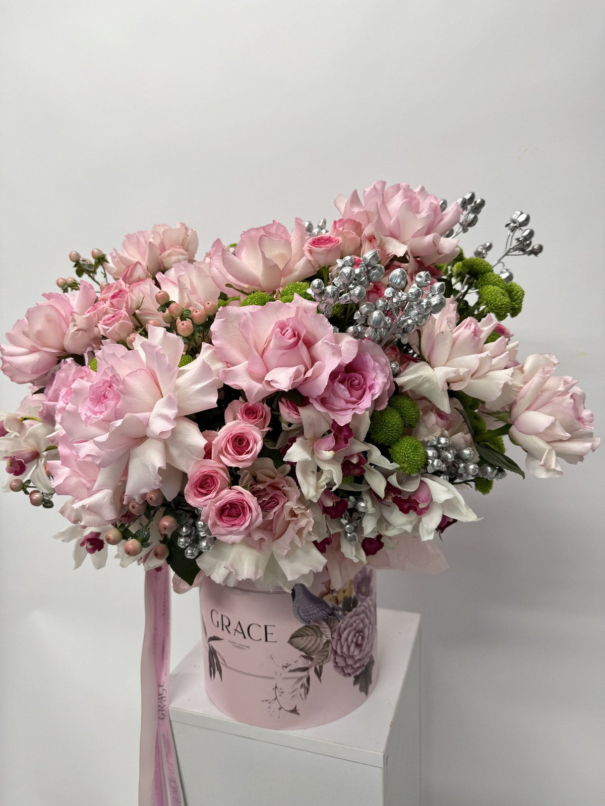 Silver Rose Couture autumn bouquet by Grace Floral London