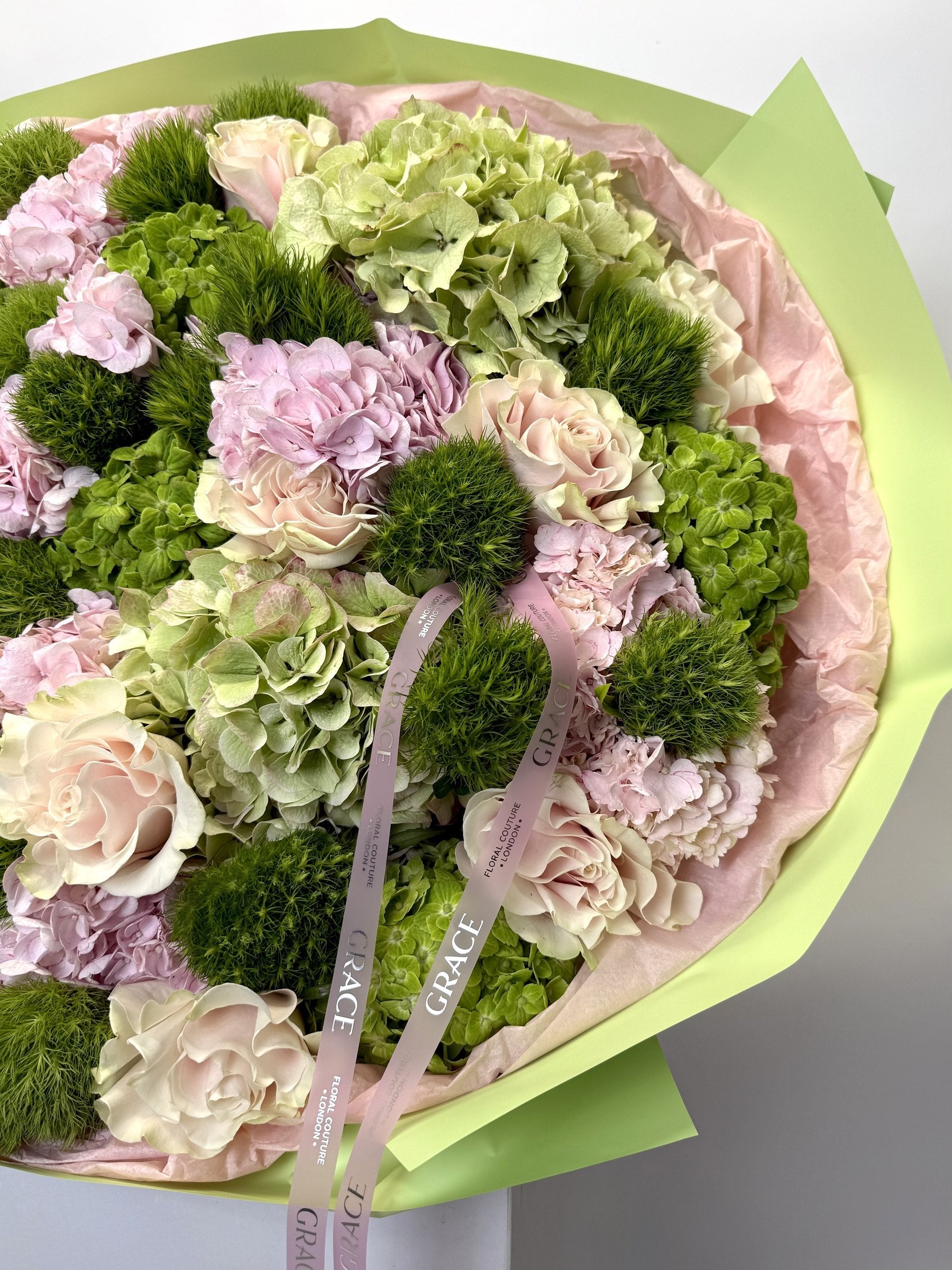Verdant Rosee autumn bouquet by Grace Floral London