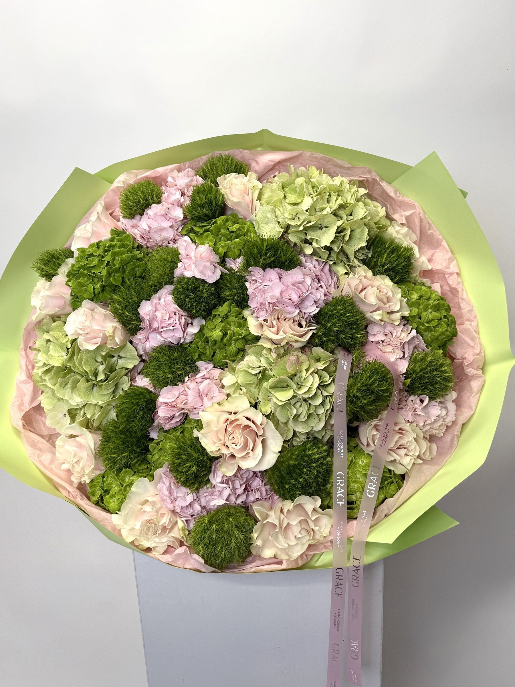 Verdant Rosee autumn bouquet by Grace Floral London